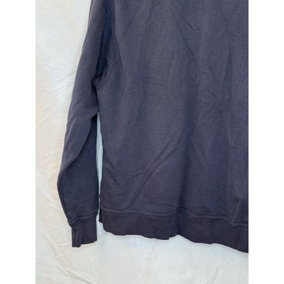 Champion Sweatshirt Mens L Navy Blue Hoodie Spellout Chest C Logo Sweater Hood - Picture 6 of 9